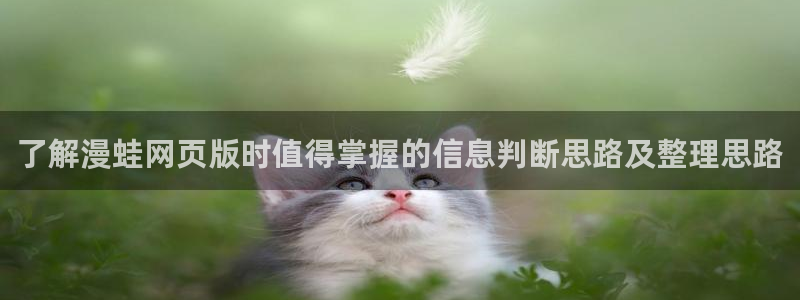 羞羞漫画作品搜索:了解漫蛙网页版时值得掌握的信息判断思路及整理思路